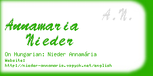 annamaria nieder business card